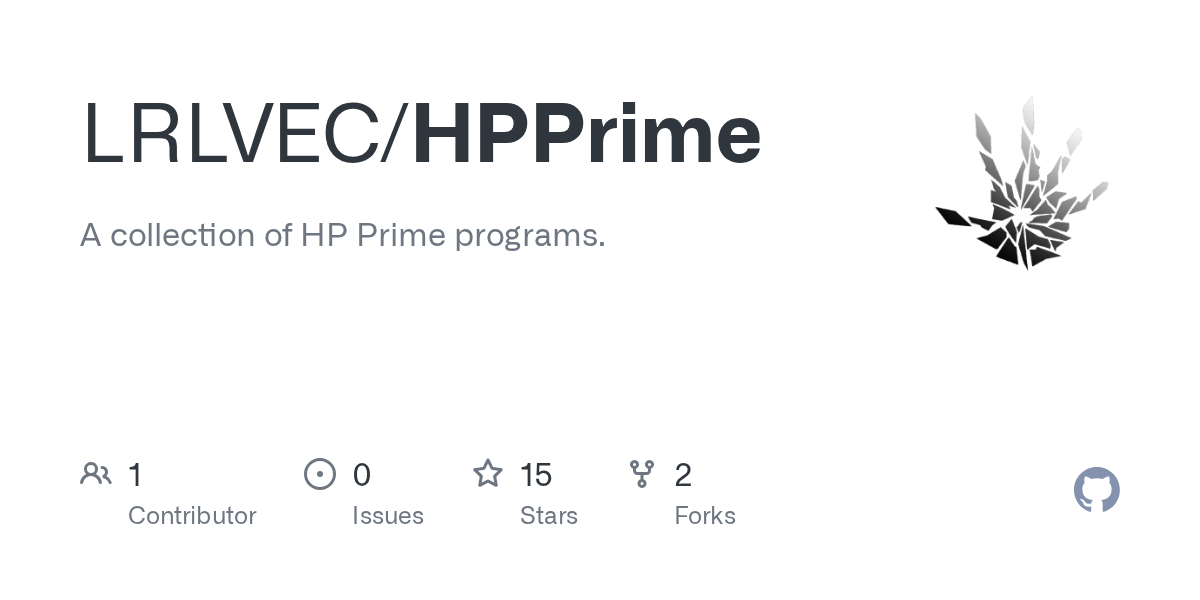 GitHub - LRLVEC/HPPrime: A collection of HP Prime programs.
