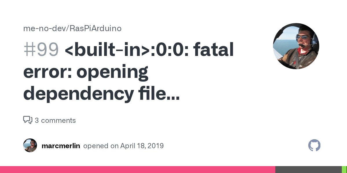00 fatal error opening dependency file /dev/null.d Permission