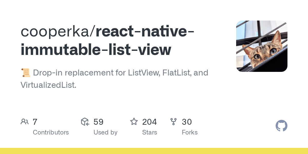 GitHub cooperka/reactnativeimmutablelistview scroll Dropin