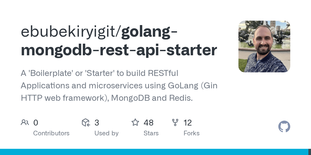 GitHub ebubekiryigit/golangmongodbrestapistarter A 'Boilerplate