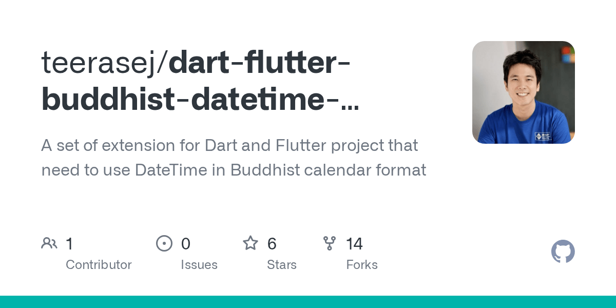 GitHub teerasej/dartflutterbuddhistdatetimedateformat A set of