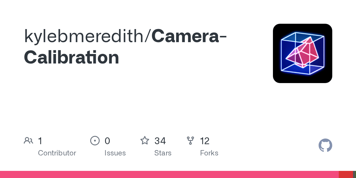 GitHub kylebmeredith/CameraCalibration