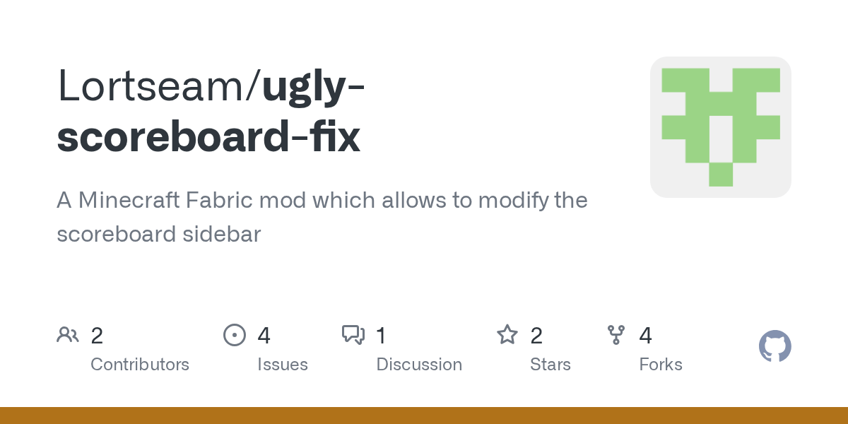 GitHub Lortseam/uglyscoreboardfix A Minecraft Fabric mod which
