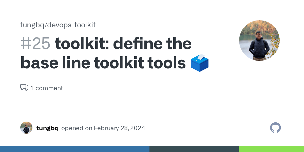 toolkit define the base line toolkit tools 🗳️ · Issue 25 · tungbq