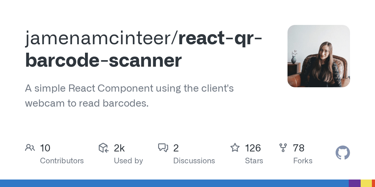 GitHub jamenamcinteer/reactqrbarcodescanner A simple React
