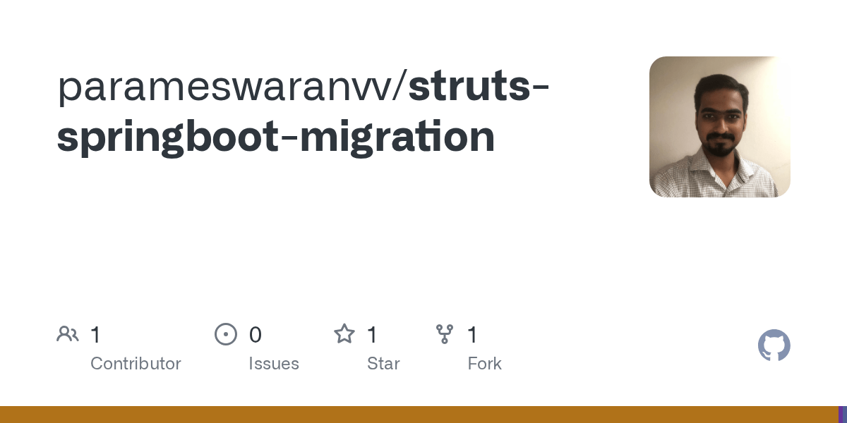 GitHub parameswaranvv/strutsspringbootmigration