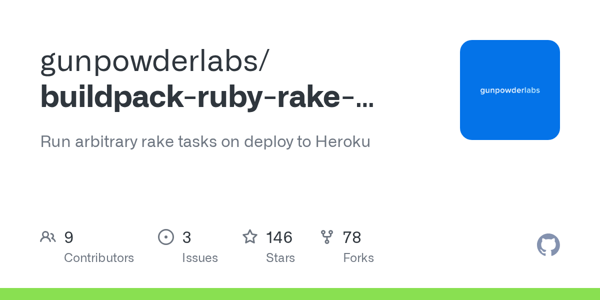 GitHub gunpowderlabs/buildpackrubyrakedeploytasks Run arbitrary