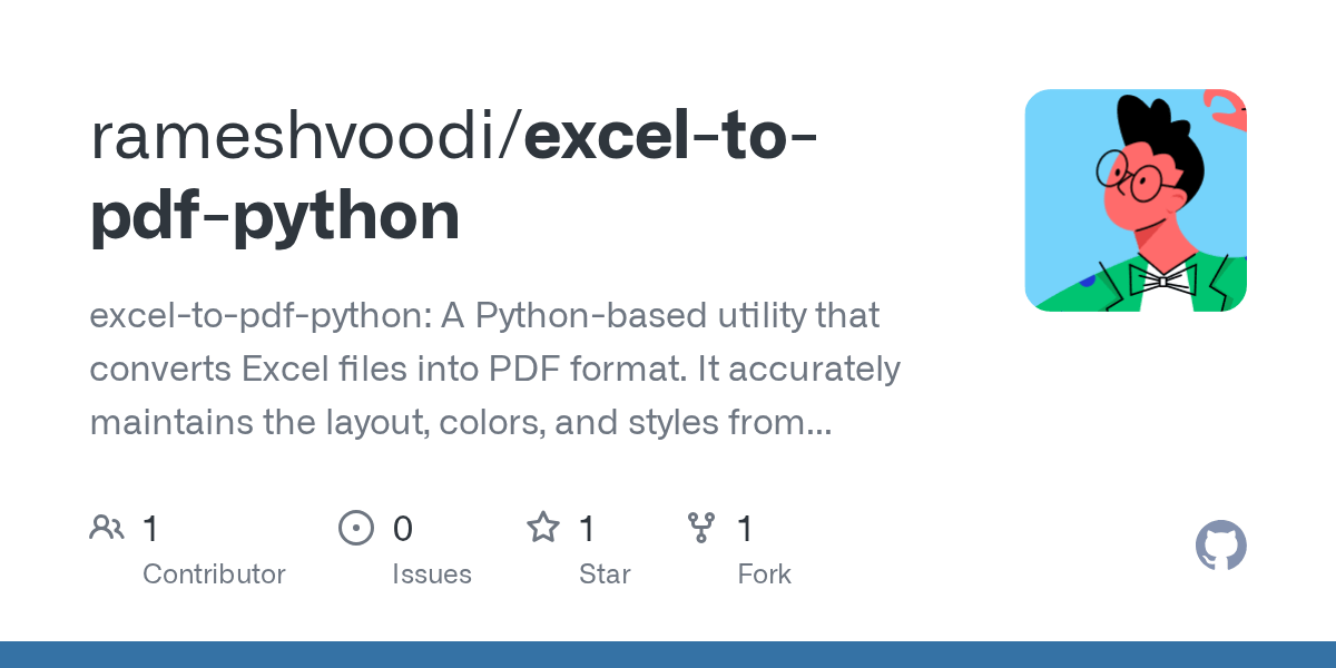 GitHub rameshvoodi/exceltopdfpython exceltopdfpython A Python