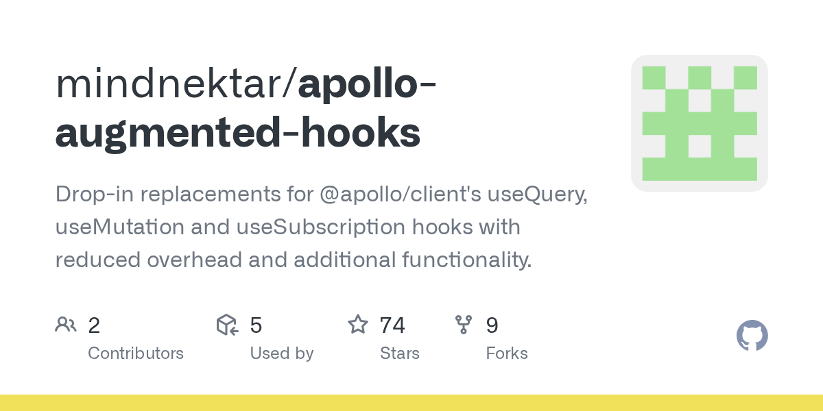 GitHub appmotion/apolloaugmentedhooks Dropin replacements for apollo/client's useQuery