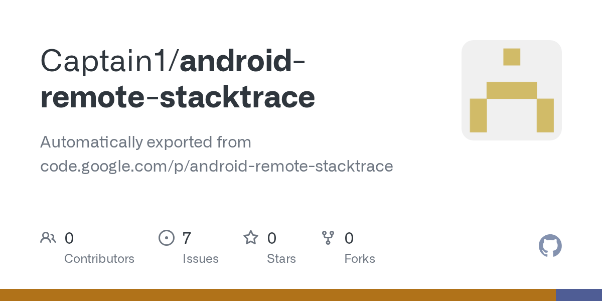 GitHub Captain1/androidremotestacktrace Automatically exported