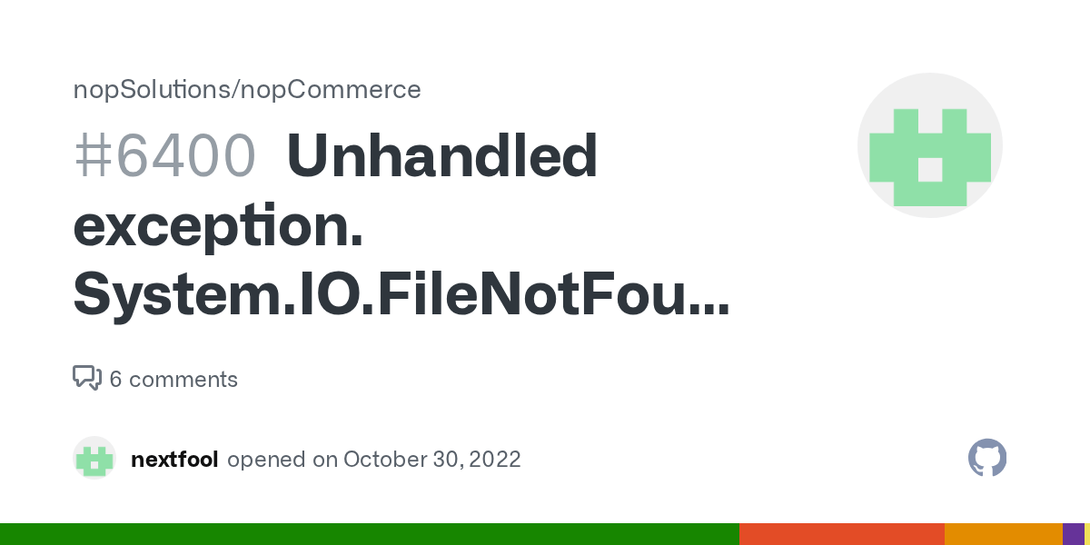 Unhandled exception. System.IO.FileNotFoundException Could not load