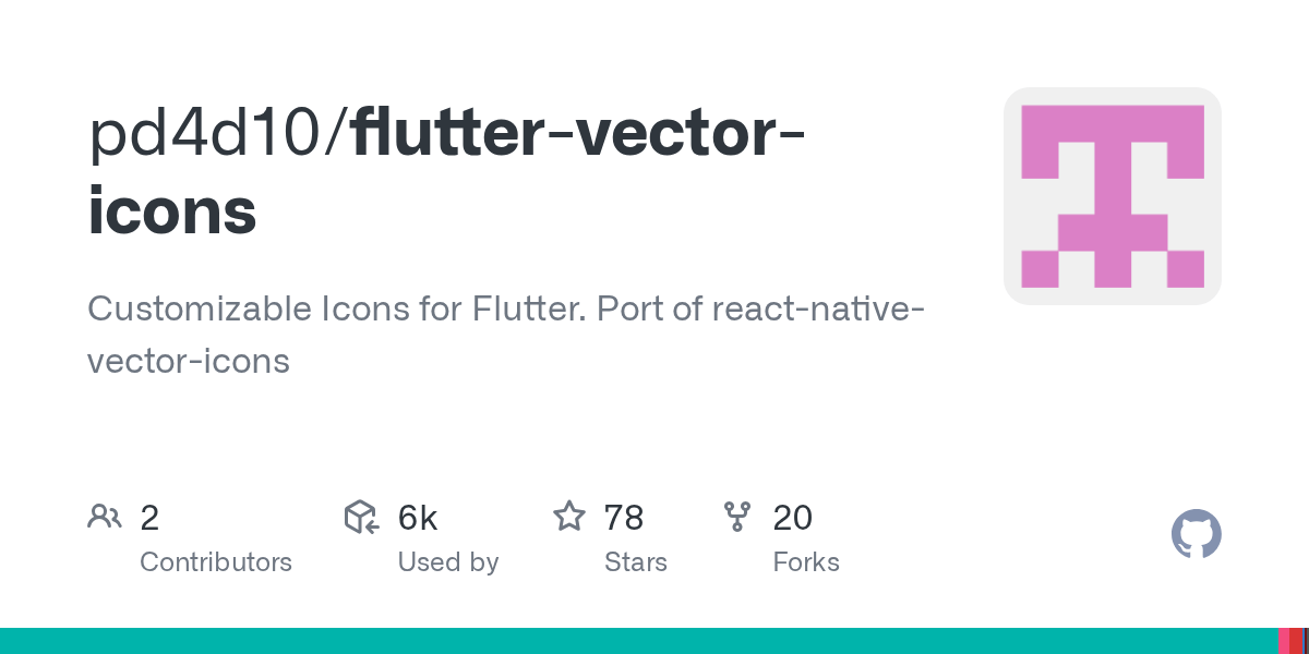 GitHub pd4d10/fluttervectoricons Customizable Icons for Flutter. Port of reactnative