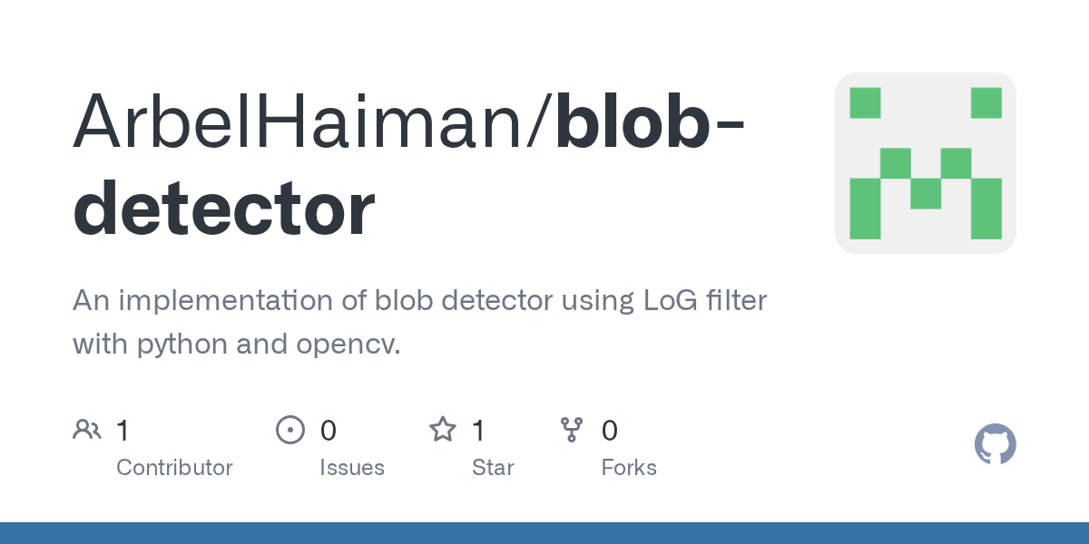 GitHub ArbelHaiman/blobdetector An implementation of blob detector
