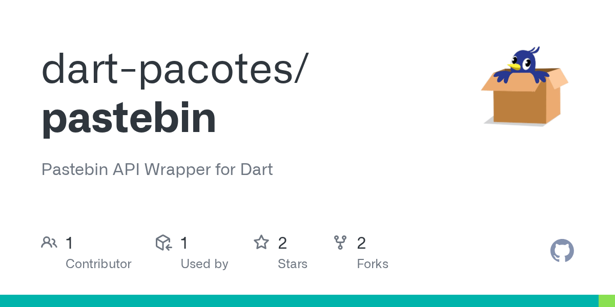 GitHub dartpacotes/pastebin Pastebin API Wrapper for Dart