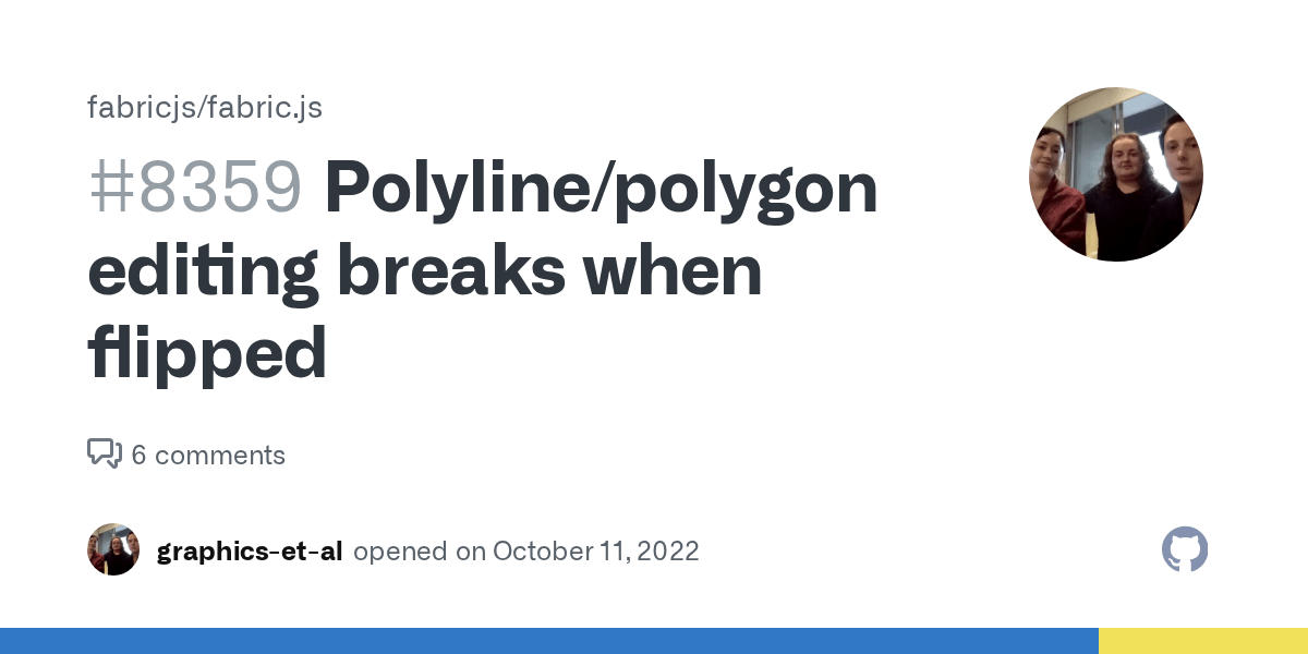 Polyline/polygon editing breaks when flipped · Issue 8359 · fabricjs