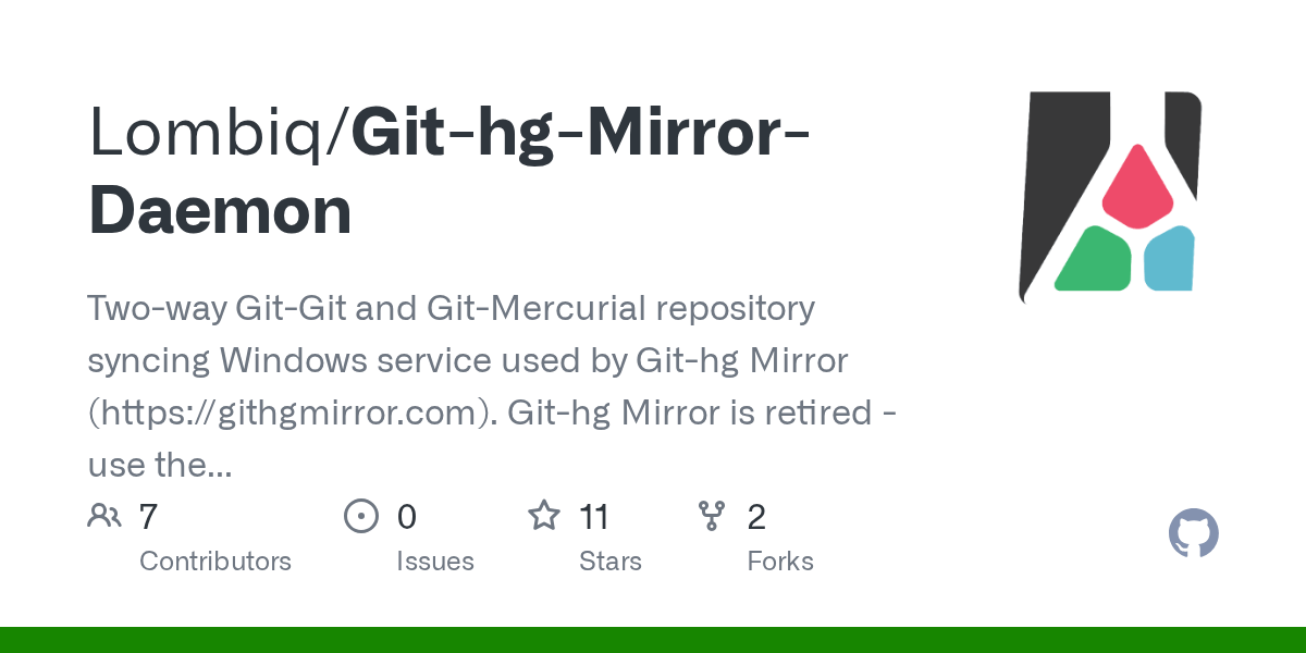 GitHub Lombiq/GithgMirrorDaemon Twoway GitMercurial repository