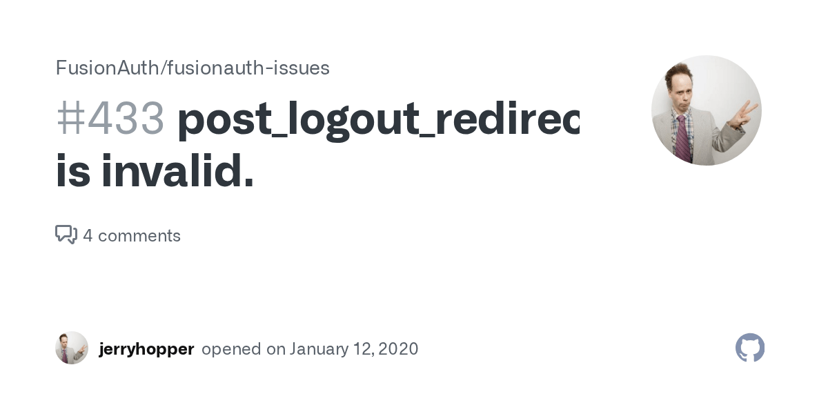 post_logout_redirect_uri is invalid. · Issue 433 · FusionAuth