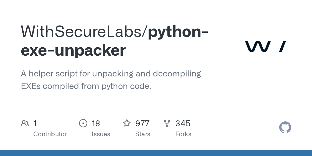 Actions · WithSecureLabs/pythonexeunpacker · GitHub