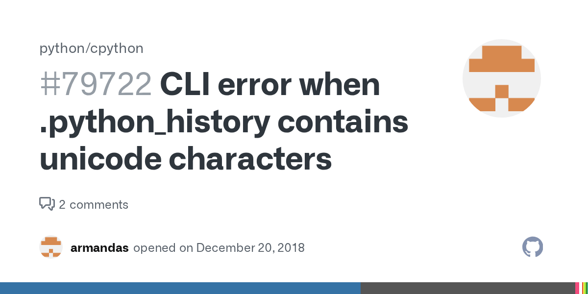 CLI error when .python_history contains unicode characters · Issue
