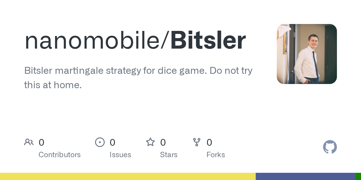 GitHub nanomobile/Bitsler Bitsler martingale strategy for dice game