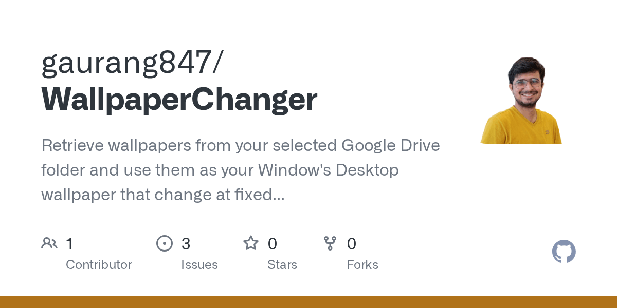 GitHub gaurang847/WallpaperChanger Retrieve wallpapers from your selected Google Drive folder