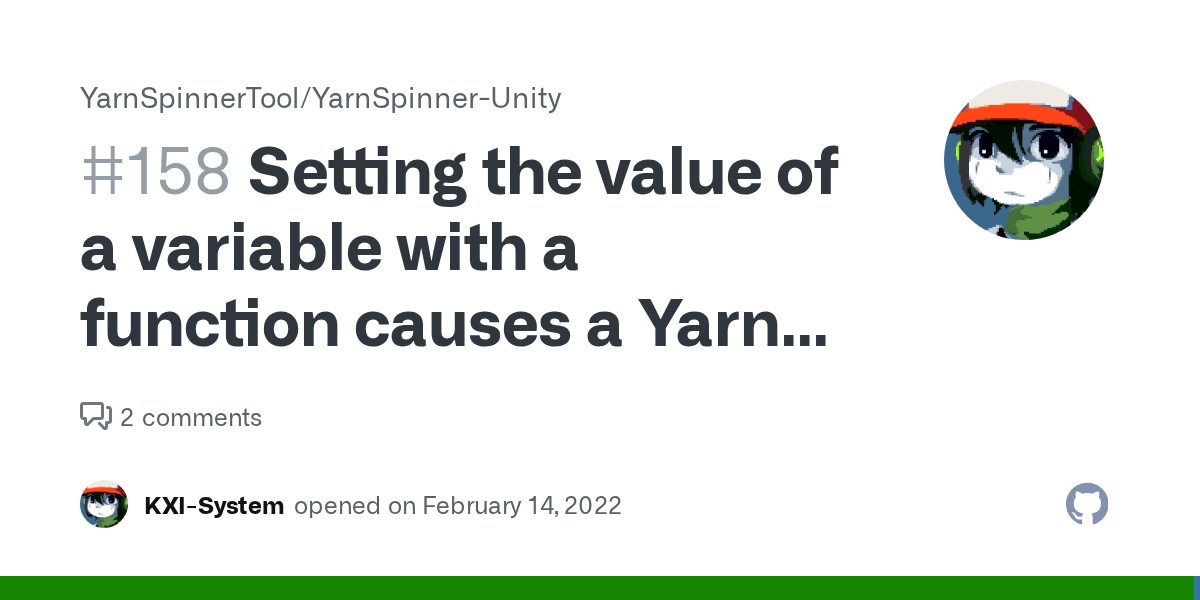 Setting the value of a variable with a function causes a Yarn compile
