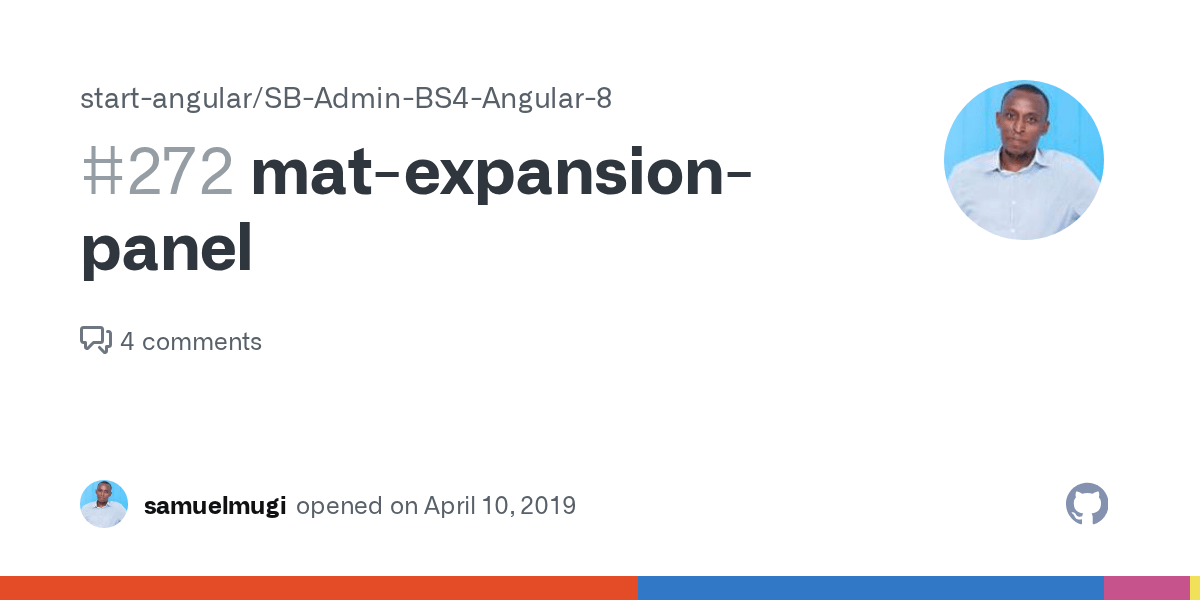 matexpansionpanel · Issue 272 · startangular/SBAdminBS4Angular8 · GitHub