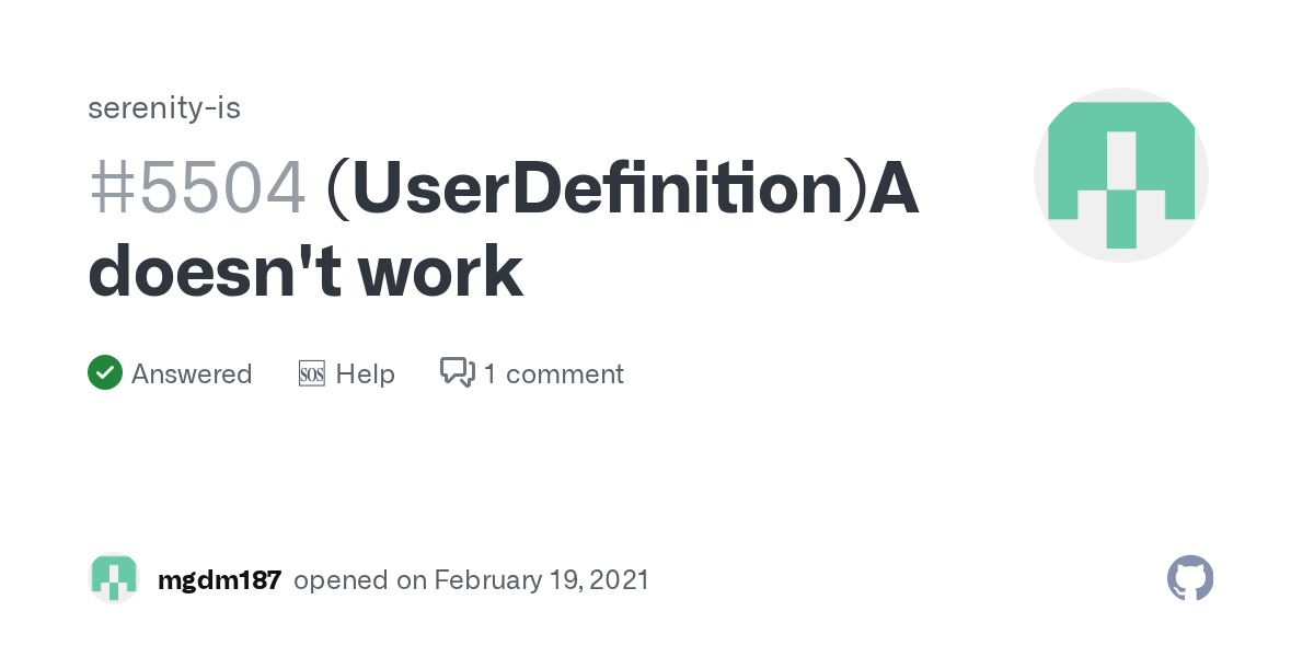 (UserDefinition)Authorization.UserDefinition doesn't work · serenityis