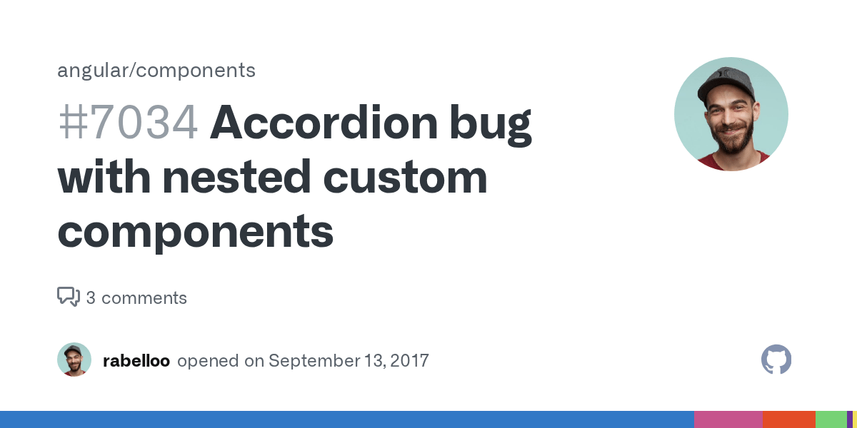 Accordion bug with nested custom components · Issue 7034 · angular