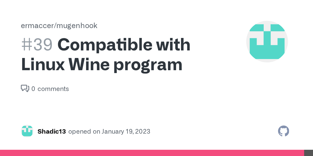 Compatible with Linux Wine program · Issue 39 · ermaccer/mugenhook