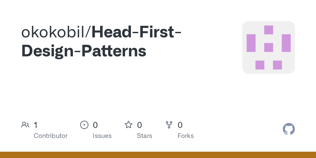 GitHub okokobil/HeadFirstDesignPatterns