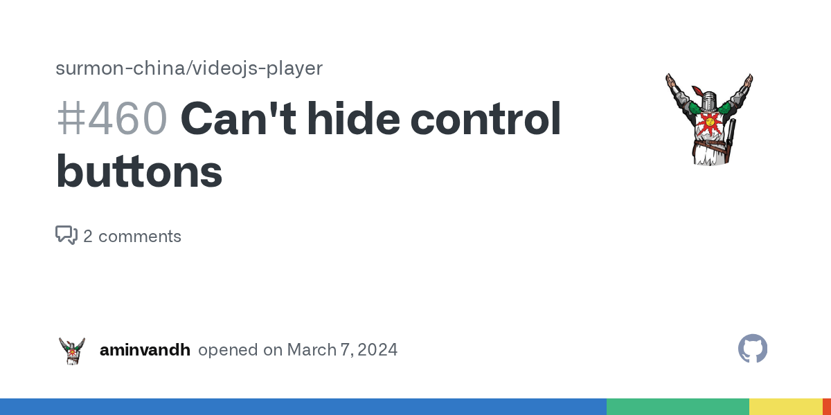 Can't hide control buttons · Issue 460 · surmonchina/videojsplayer
