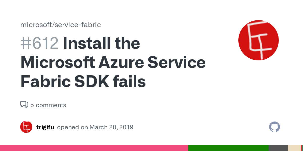 Install the Microsoft Azure Service Fabric SDK fails · Issue 612