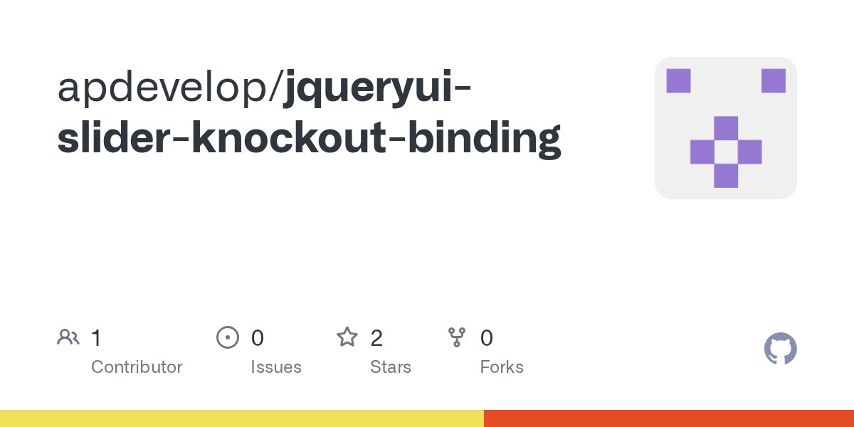 GitHub apdevelop/jqueryuisliderknockoutbinding