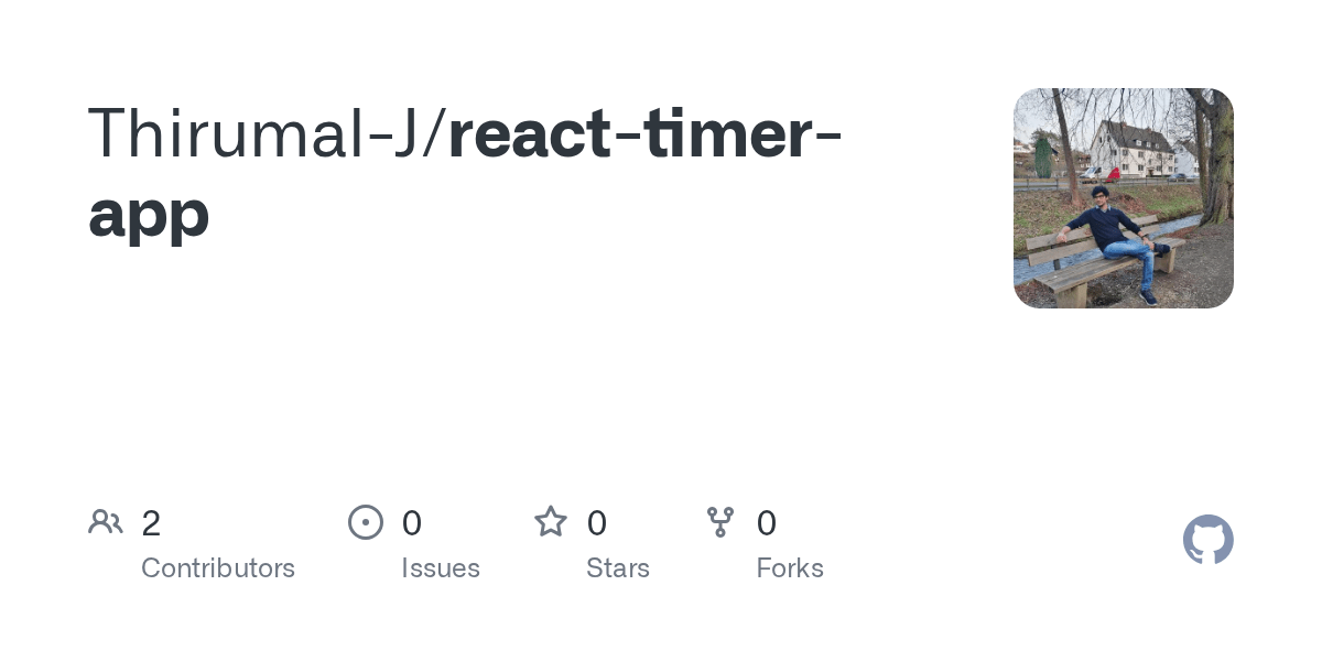 GitHub ThirumalJ/reacttimerapp