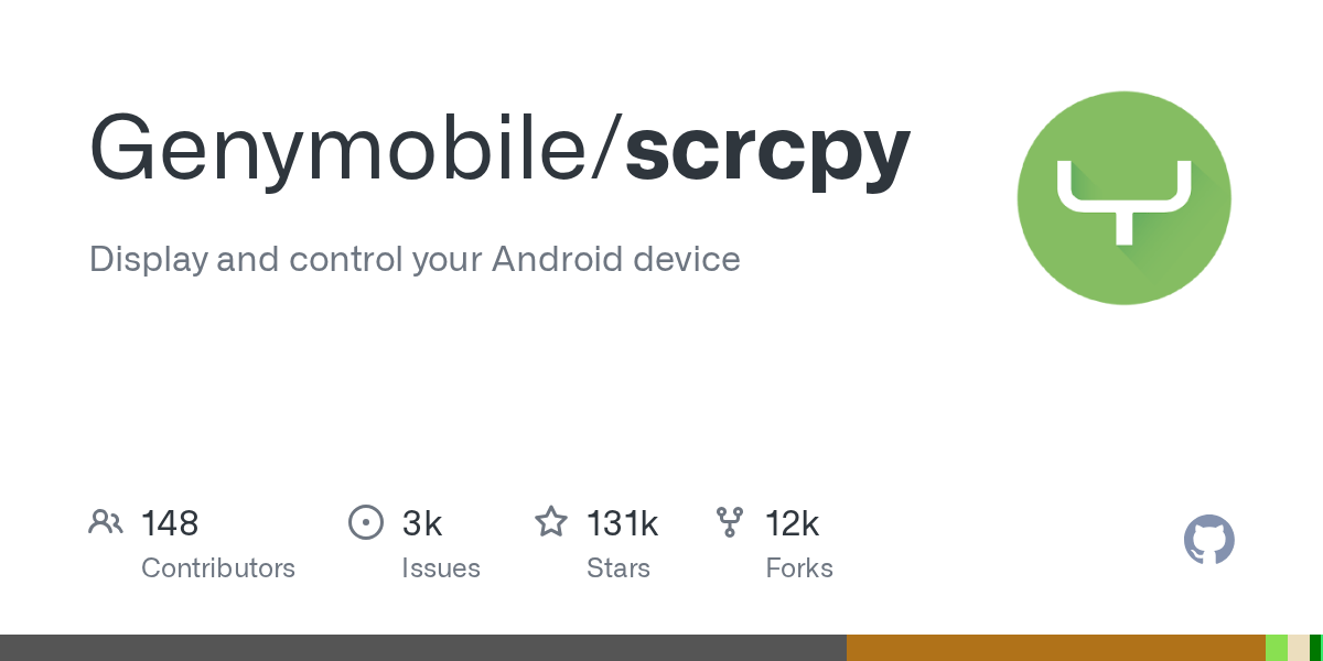 GitHub Genymobile/scrcpy Display and control your Android device