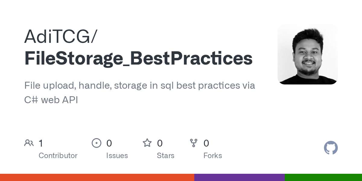 GitHub AdiTCG/FileStorage_BestPractices File upload, handle, storage