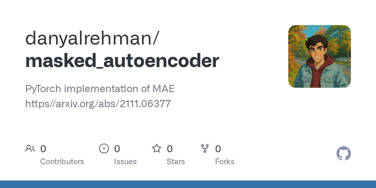 GitHub danyalrehman/masked_autoencoder PyTorch implementation of MAE
