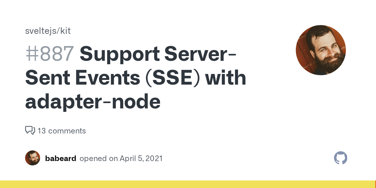 Support ServerSent Events (SSE) with adapternode · Issue 887
