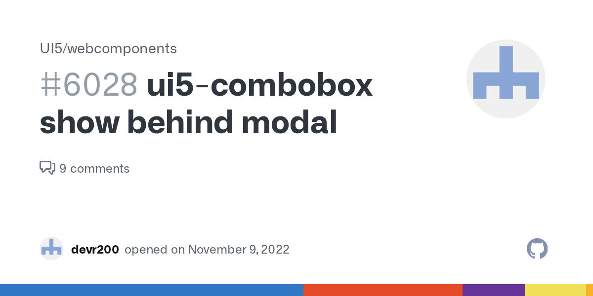 show behind modal · Issue 6028 ·