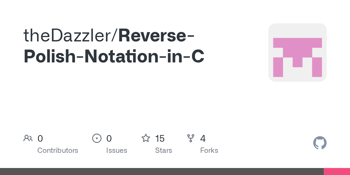 GitHub theDazzler/ReversePolishNotationinC