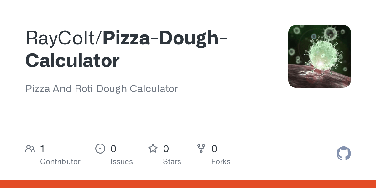 GitHub RayColt/PizzaDoughCalculator Pizza Dough Calculator