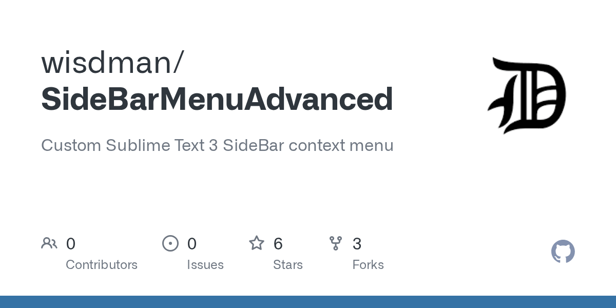 GitHub wisdman/SideBarMenuAdvanced Custom Sublime Text 3 SideBar context menu