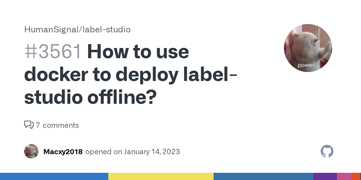 How to use docker to deploy labelstudio offline? · Issue 3561