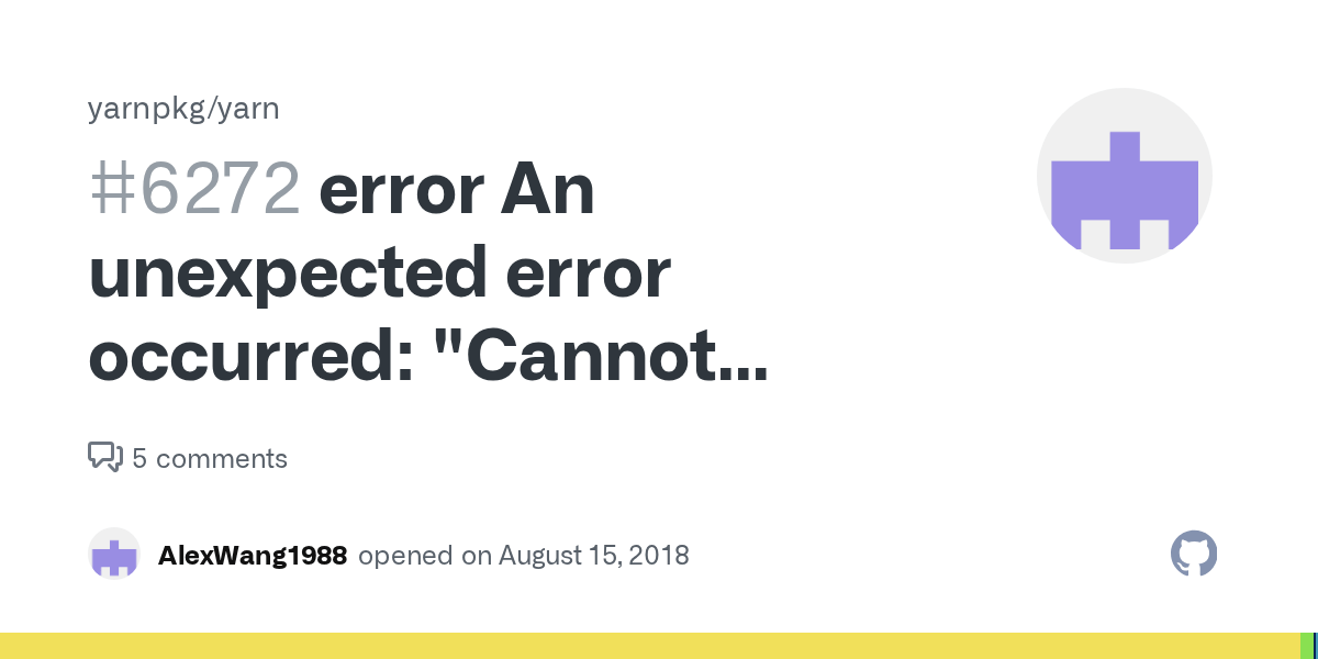 error An unexpected error occurred "Cannot create property 'g' on