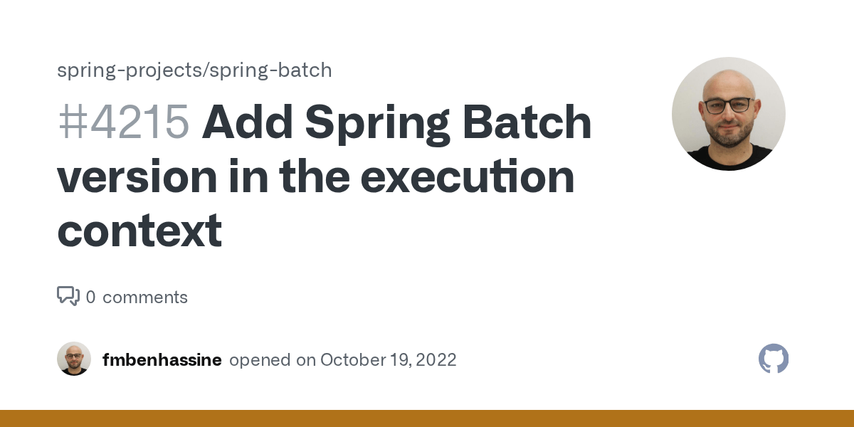 Add Spring Batch version in the execution context · Issue 4215