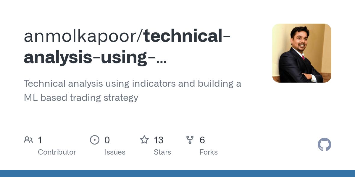 GitHub anmolkapoor/technicalanalysisusingindicatorsandbuilding