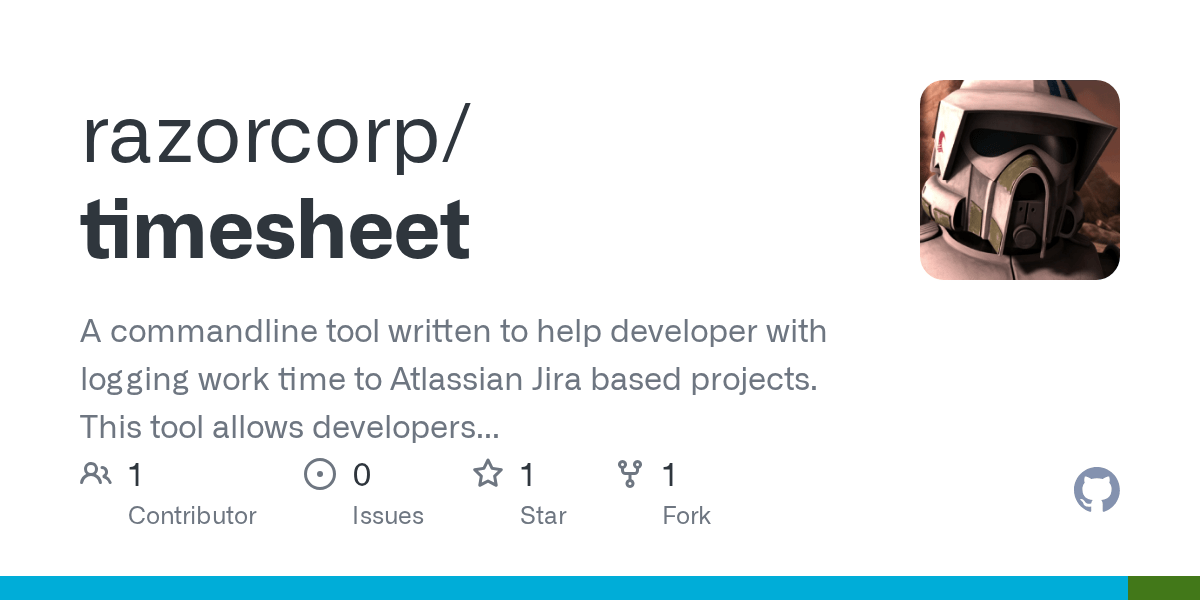 GitHub razorcorp/timesheet A commandline tool written to help