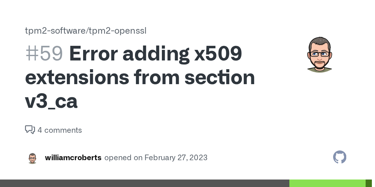 Error adding x509 extensions from section v3_ca · Issue 59 · tpm2