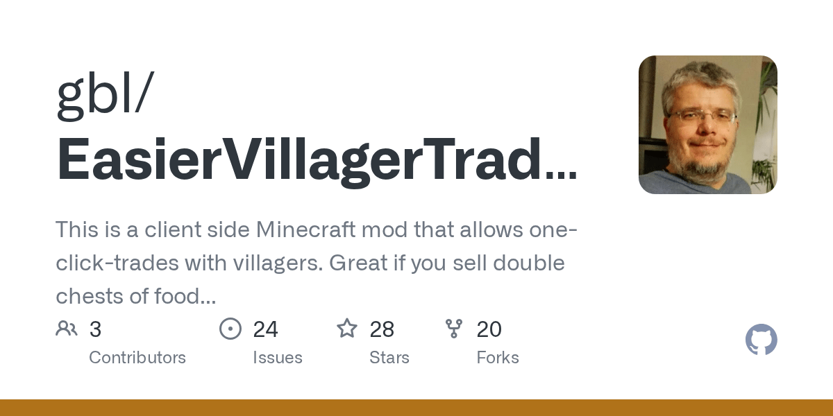 GitHub gbl/EasierVillagerTrading This is a client side Minecraft mod